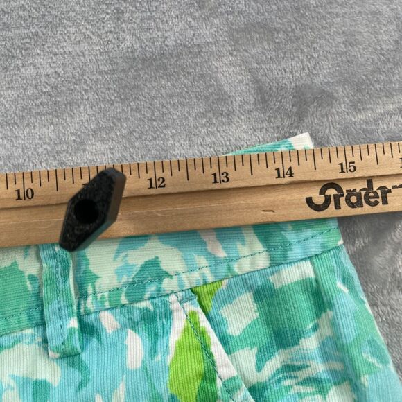 Lilly Pulitzer Shorts 00 Poolside Blue Rose Floral First Impression Callahan - Picture 6 of 15